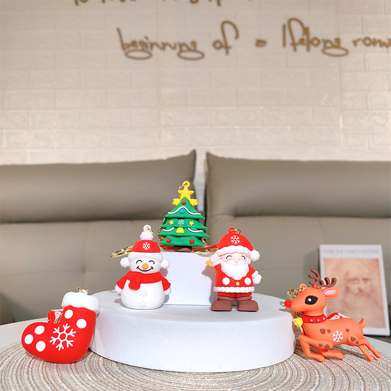 Wholesale Cartoon Santa Claus Keychain